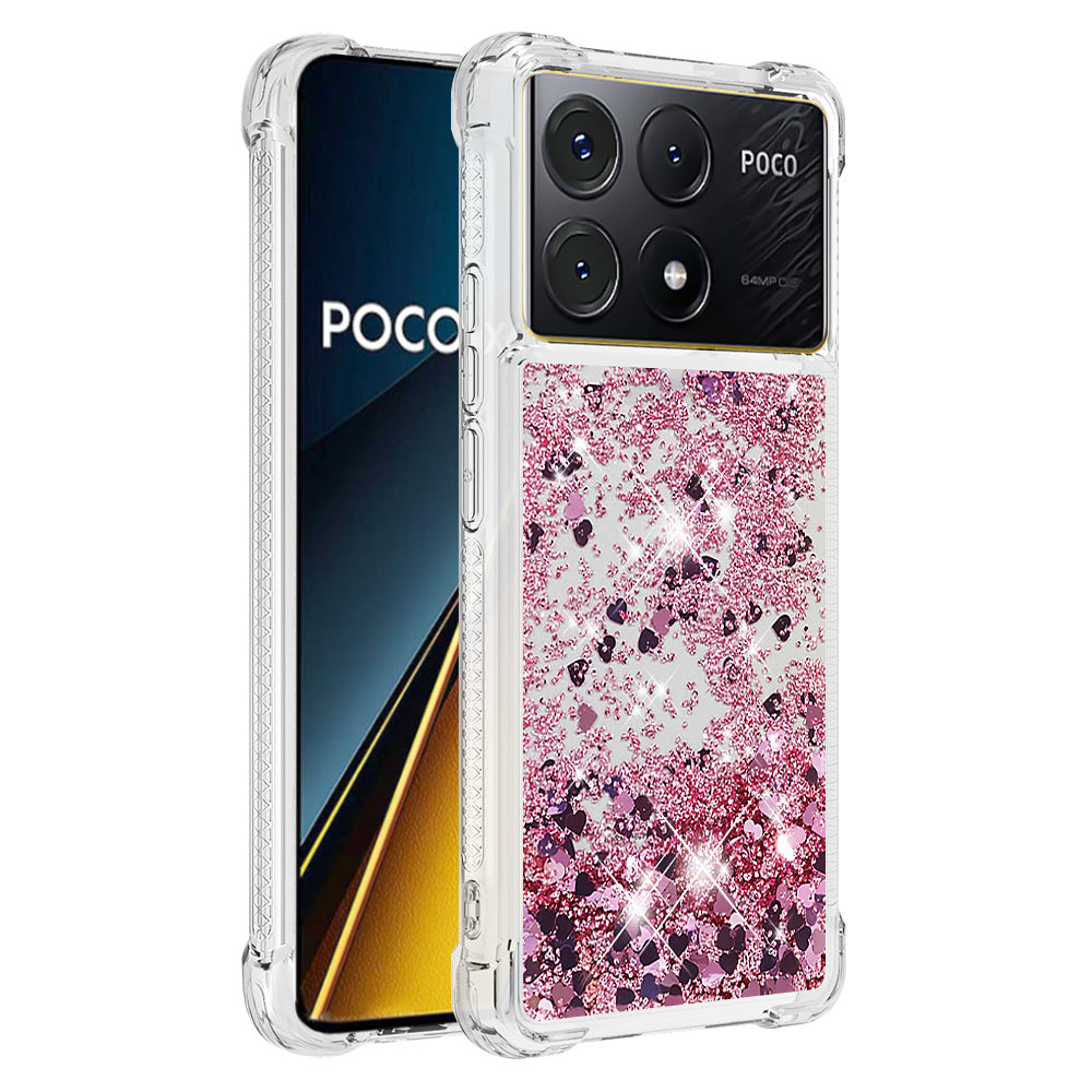YB Quicksand Series-1 For Xiaomi Poco X6 Pro 5G / Redmi K70E 5G TPU Case Quicksand Phone Back Cover YB Quicksand Series-1 For Xiaomi Poco X6 Pro 5G / Redmi K70E 5G TPU Case Quicksand Phone Back Cover
